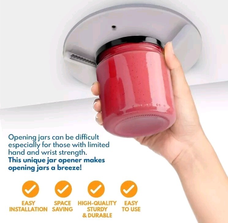 EZ Jar Single Hand Under Counter Jar Opener