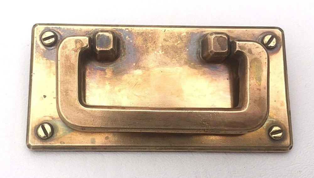 Brass Antique Hardware Arts & Crafts Mission Handle drawer pull 4"centers