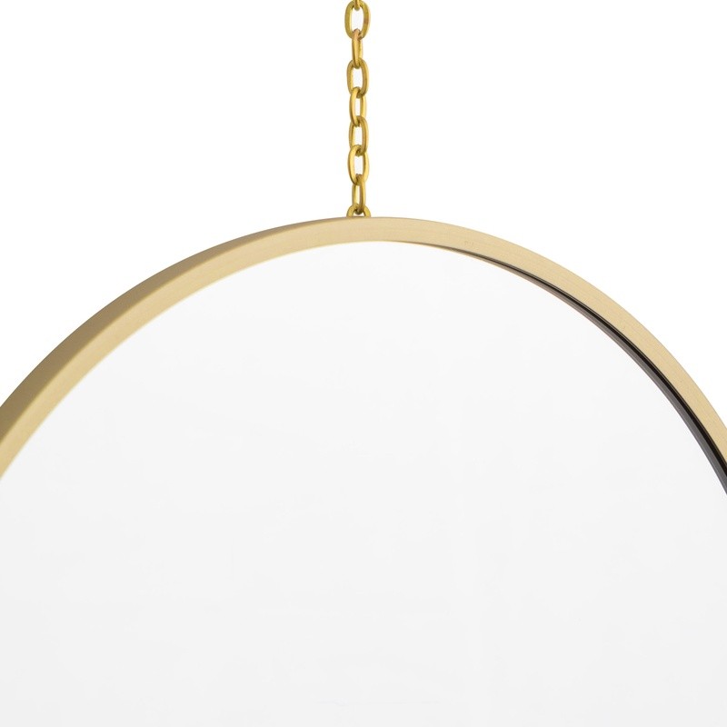 3PC Gold Capsule Shape Mirror Set W/ Removable Chain Versatile Display 8" x 12"