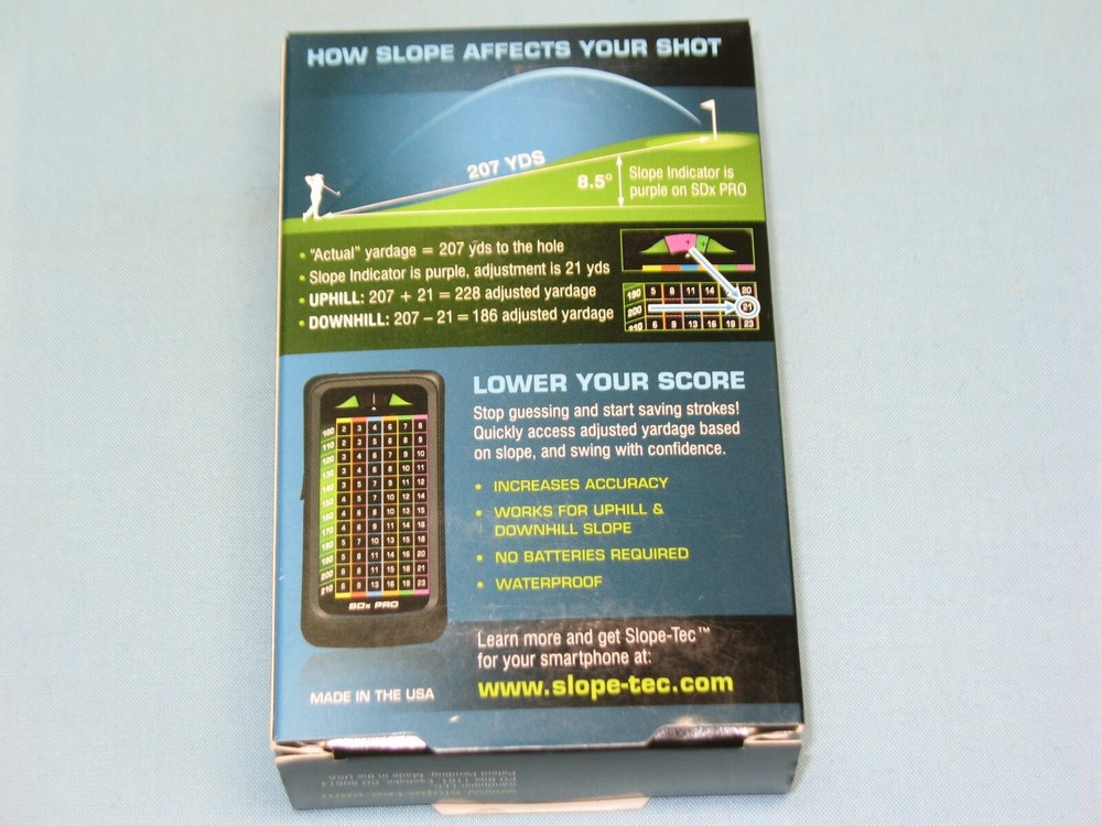SLOPE TECH ~ # SDx PRO ~ GOLFER SLOPE COMPENSATION "GOLF"