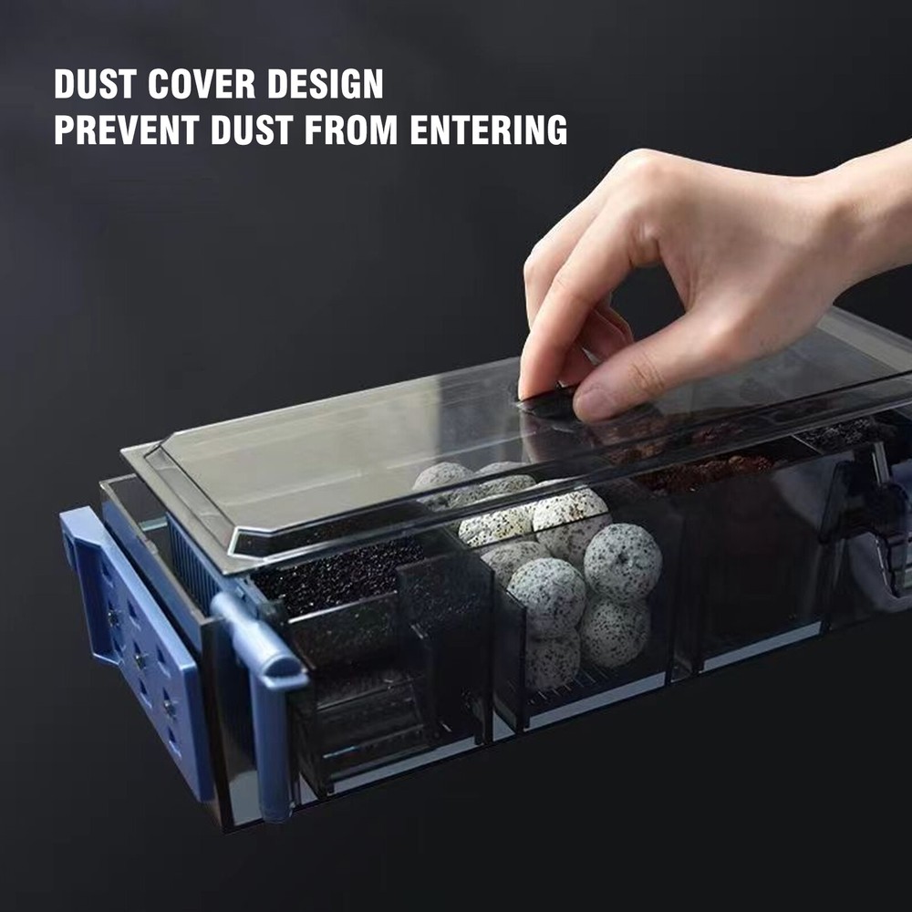 Aquarium Fish Tank Filter with Waterfall Oxygenation Suitable Multi Layer Filter