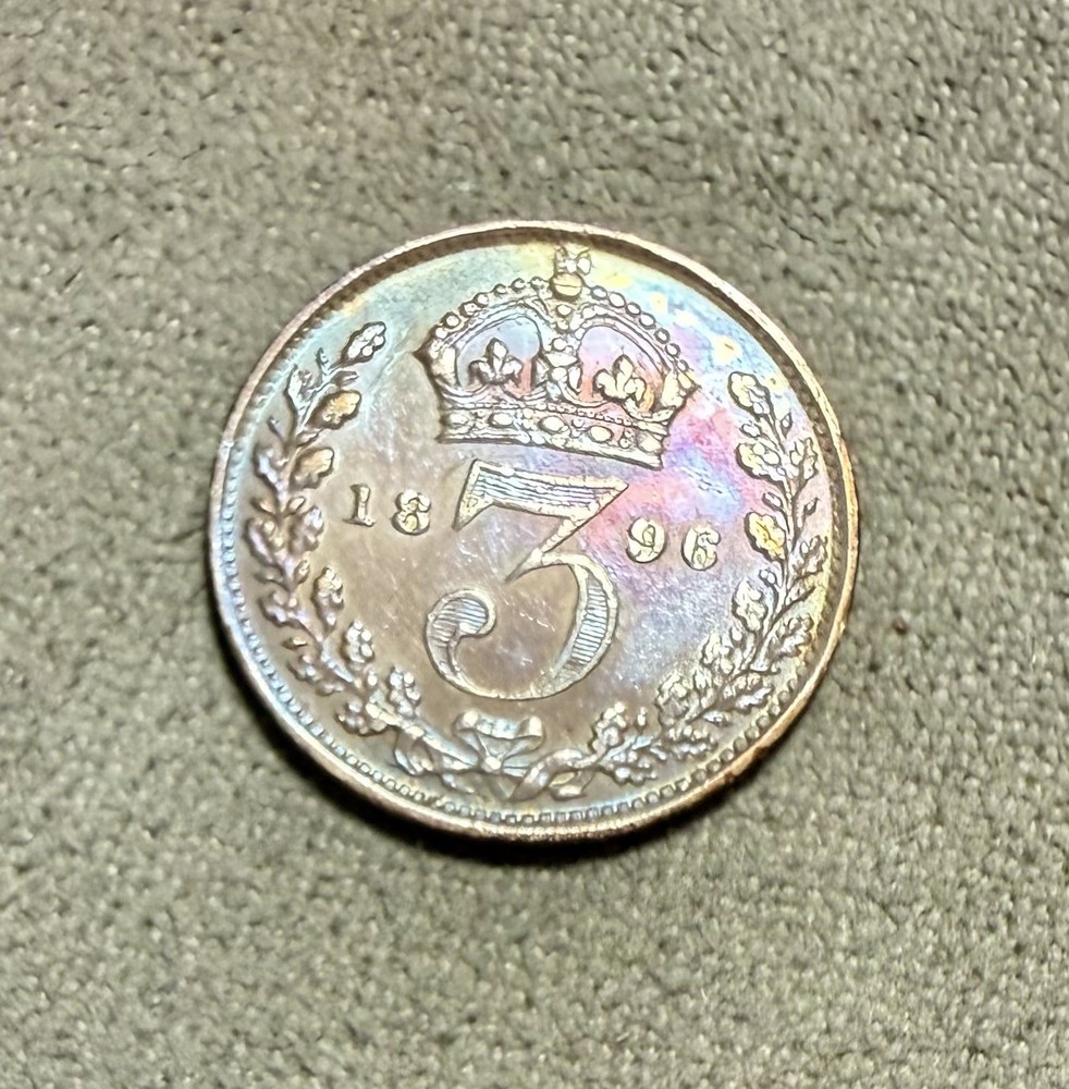 1896 GREAT BRITAIN 3 Pence uncirculated