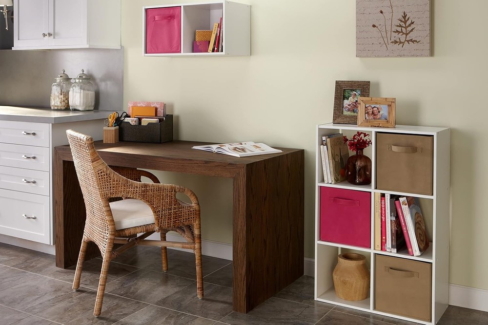 ClosetMaid Cubeicals 6 Cube Storage Shelf Organizer Bookshelf, Stackable, Vertic