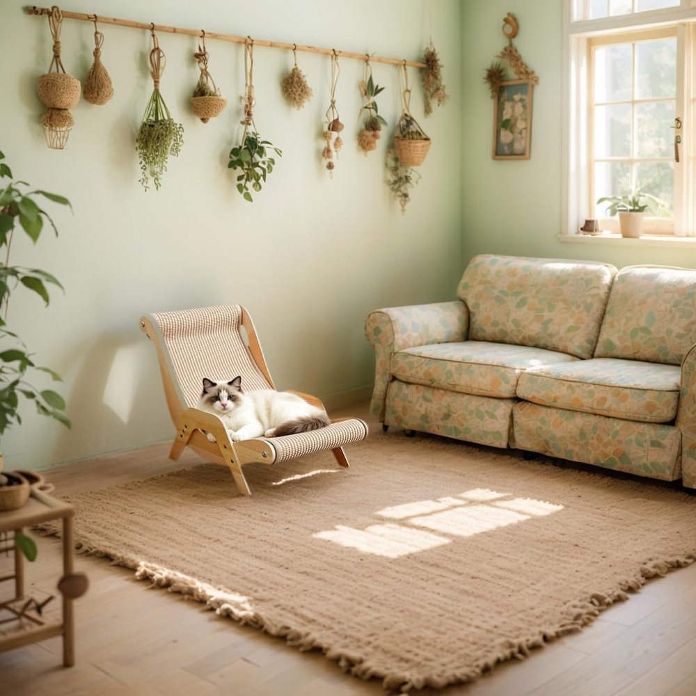 Extra Large Cat Scratching Lounge - Multi-Layer Solid Wood & Sisal, XXL Cat Scra