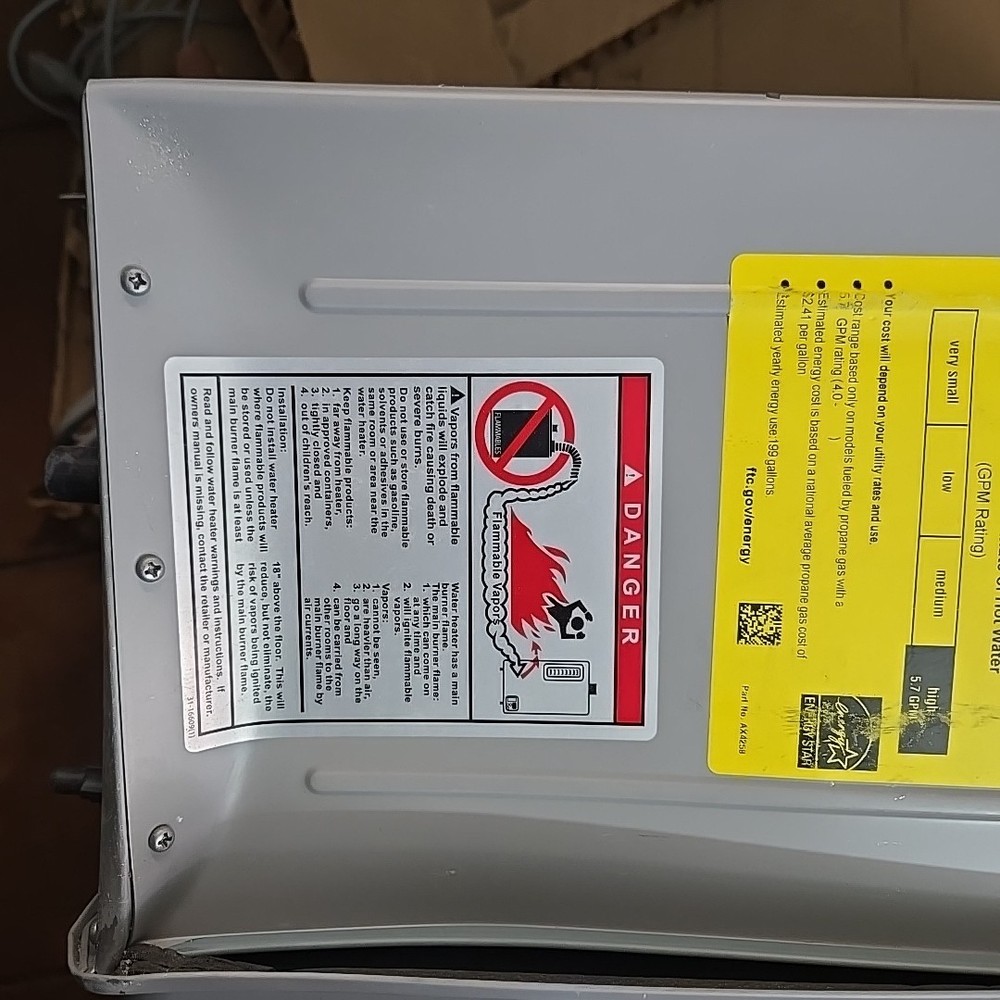 READ* Rheem PRESTIGE series Model: RTGH-95DVLP-2