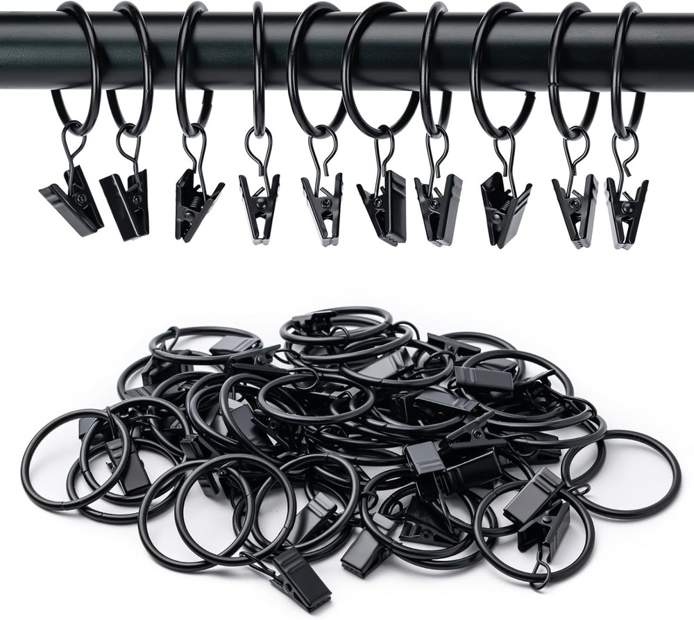 Curtain Rings with Clips for Drapes