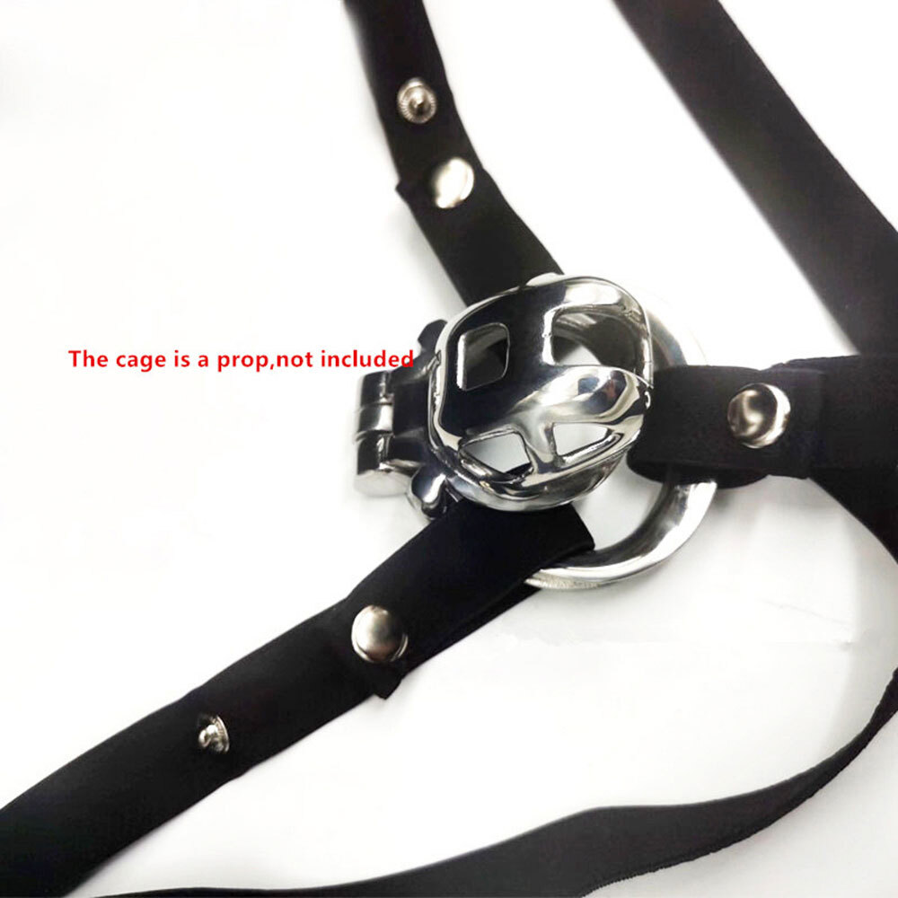 2pcs Chastity Cage Belt Elastic Auxiliary Adjustable Accessory Strap Underwear