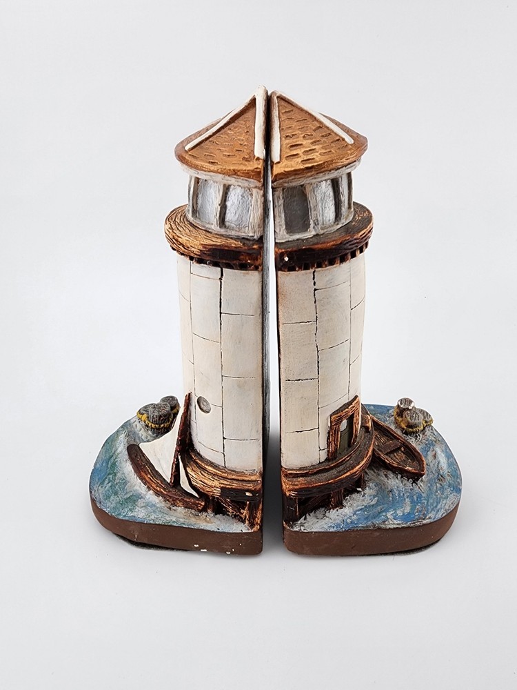 Nautical Lighthouse Bookends Stainmaster Boat Sailboat