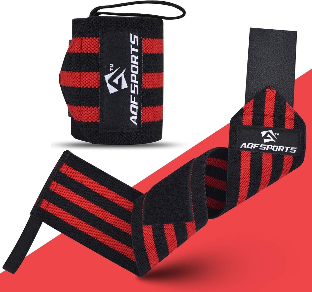 18" Adjustable Weightlifting Wrist Wraps with Thumb Loop for Ultimate Support
