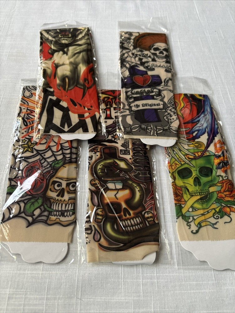Halloween 5 Pull On Arm Tattoo Sleeves Party Small Medium