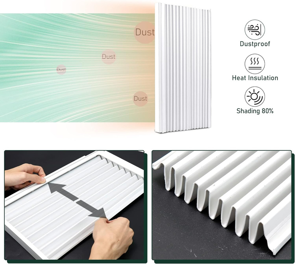 Window Air Conditioner Side Panels with Frame, Adjustable Insulation AC Side Pan