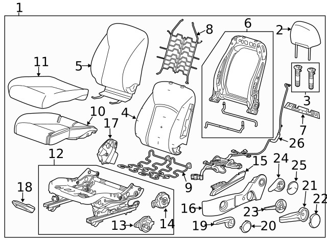 Genuine GM Seat Back Pad 95970360