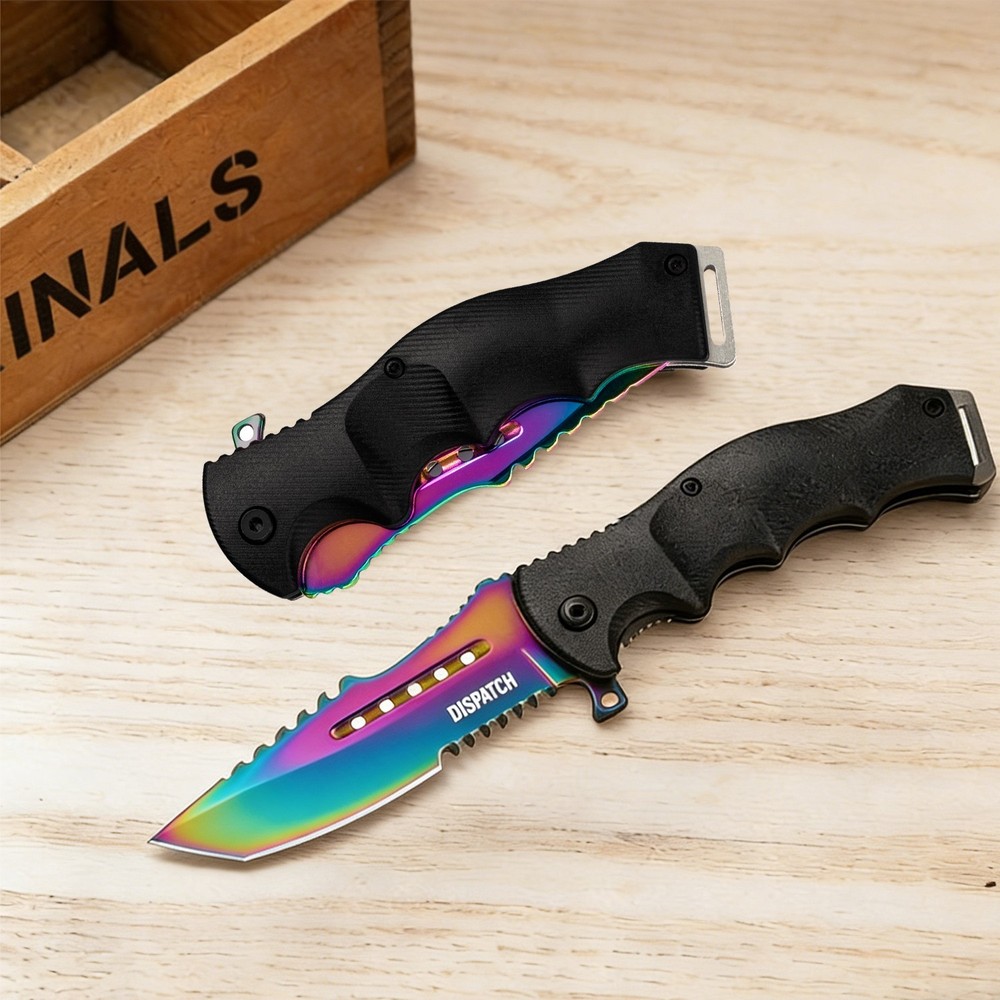 8" SPRING OPEN ASSISTED TACTICAL FOLDING POCKET KNIFE EDC Blade Tactical Tool