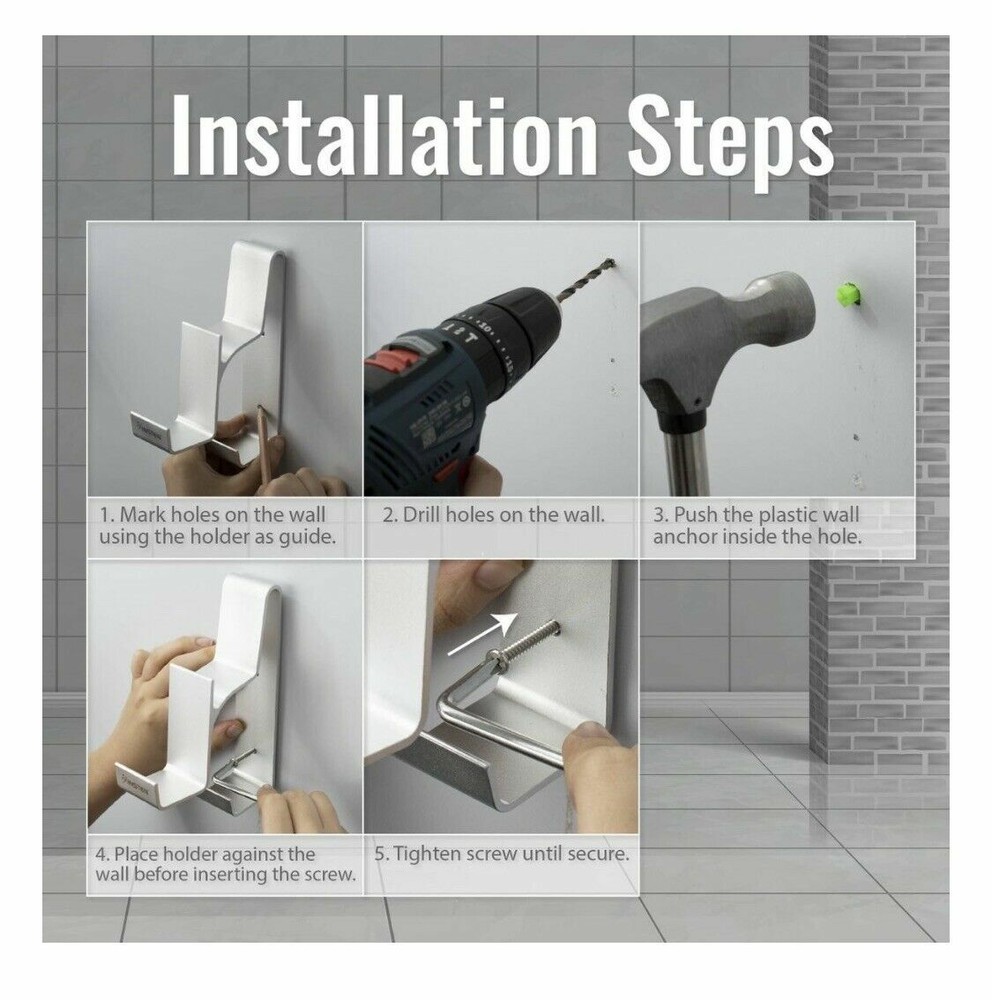 3Hook Multi-Purpose Wall Mount Bracket Holder Game Controller Headphones Headset