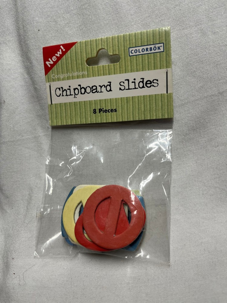 Colorbook- Chipboard Slides- Congratulations- 8 pc