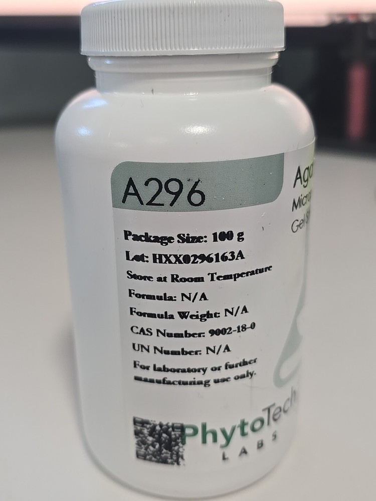 Phytotech Labs Agar, Micropropagation Grade A296 100 grams