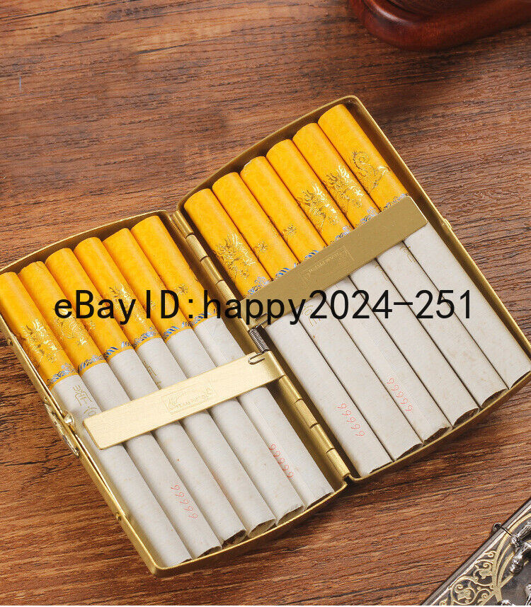 Vintage Copper Constantine Double Sided Cigarette Case Portable Holder Box