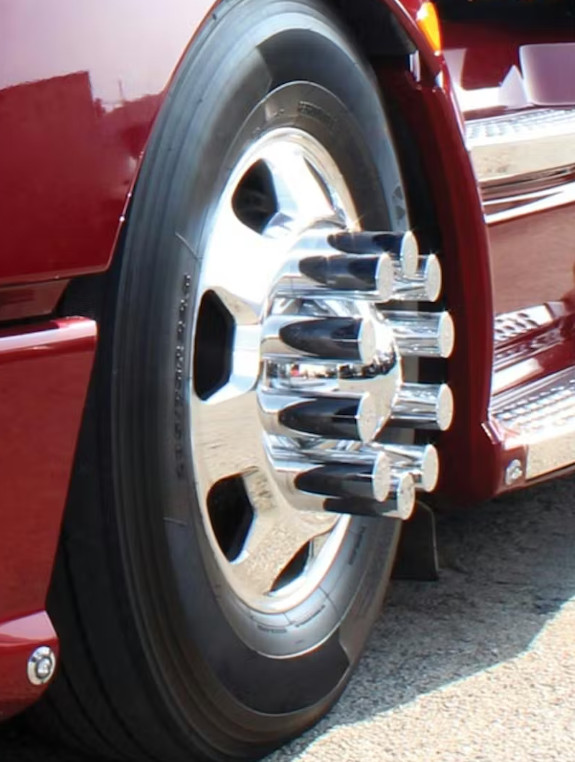 Chrome Plastic 33mm Cylinder Nut Cover 60 Pack