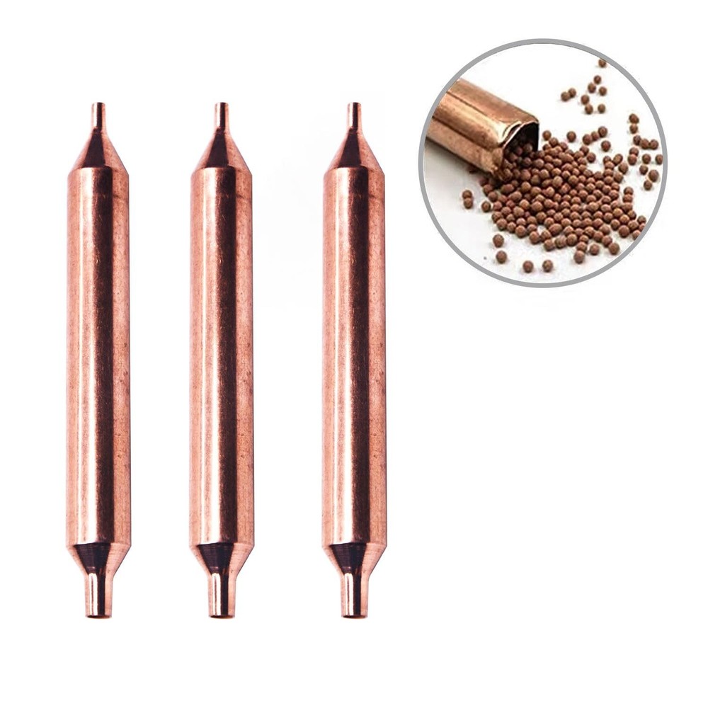 Refrigerator Filter Dryer, 3PCS 16mmx130mm Copper Filter Dryer for Refrigerat...