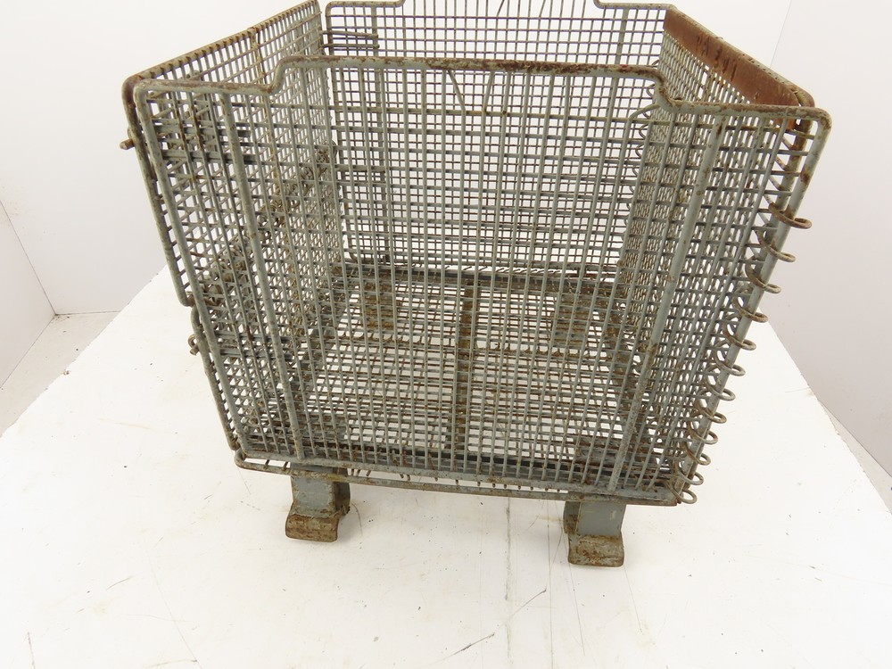 Miniature Collapsible Folding Stackable Industrial Wire Baskets 18"x20"x16"