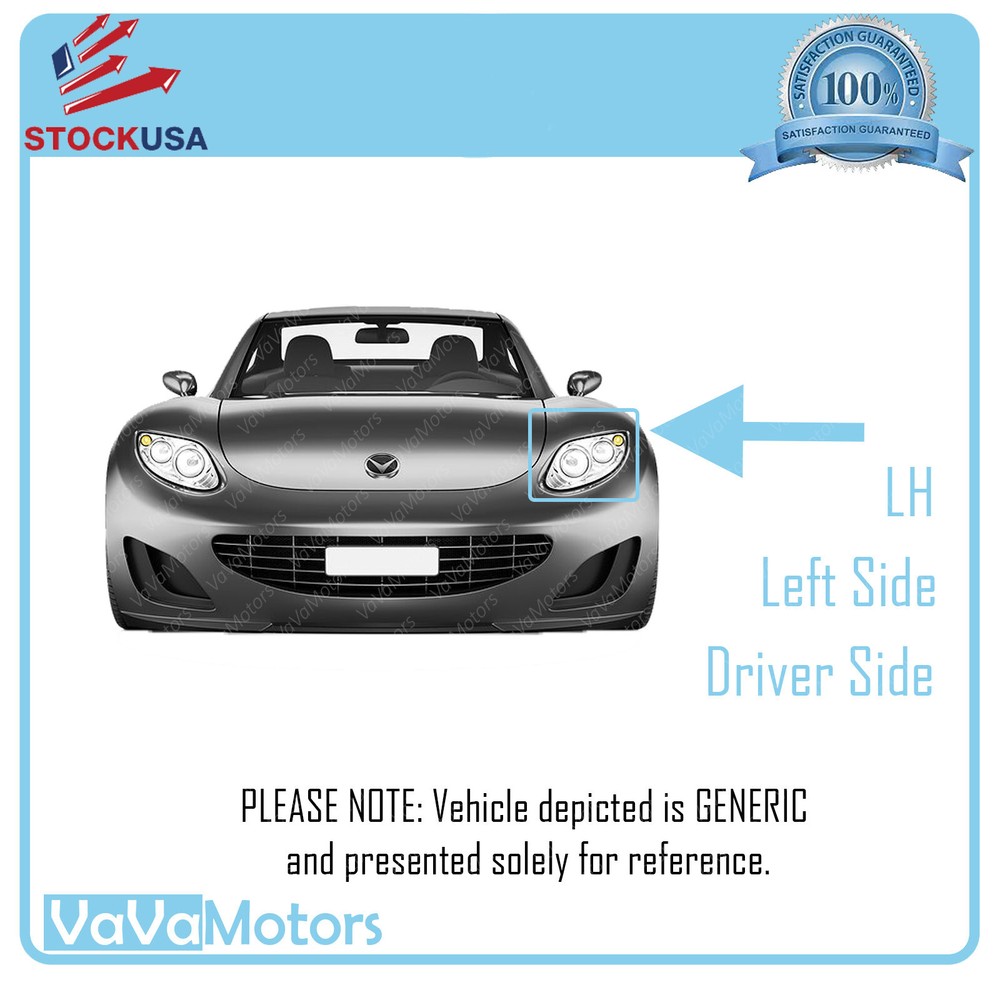 Fits 2014 2015 Kia Sorento LX Front Halogen Headlight Assembly Driver Left Side