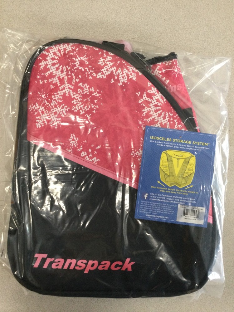 TRANSPACK EDGE JUNIOR BOOT, HELMET, & GEAR BACKPACK - PINK SNOWFLAKE