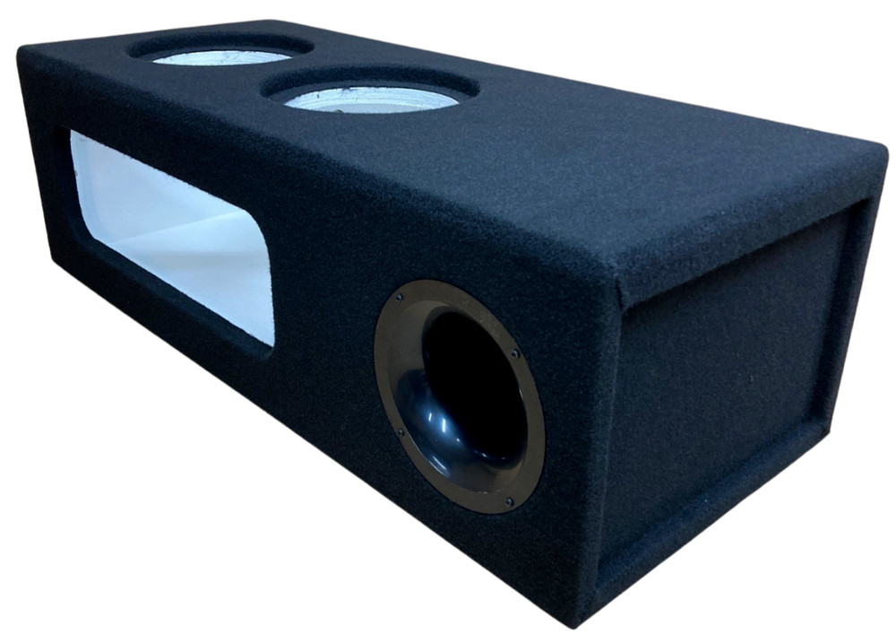 Custom Ported Sub Box Enclosure for 2 6.5” DD Audio 1506A Subs - White Interior