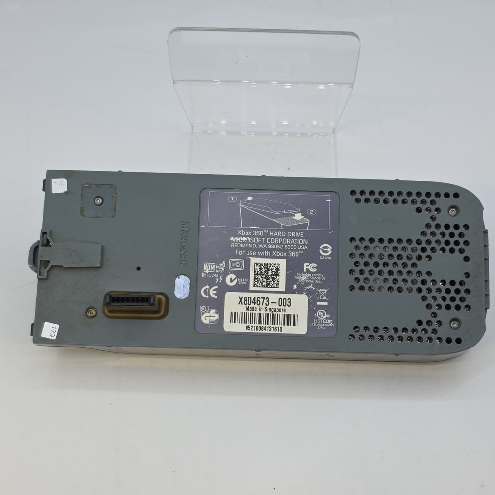Microsoft Xbox 360 External Hard Drive X804673-003 Gray Console Accessory