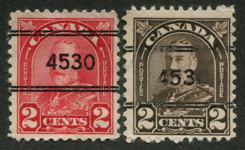 Canada Precancel "TORONTO" 13-165a, 13-166b