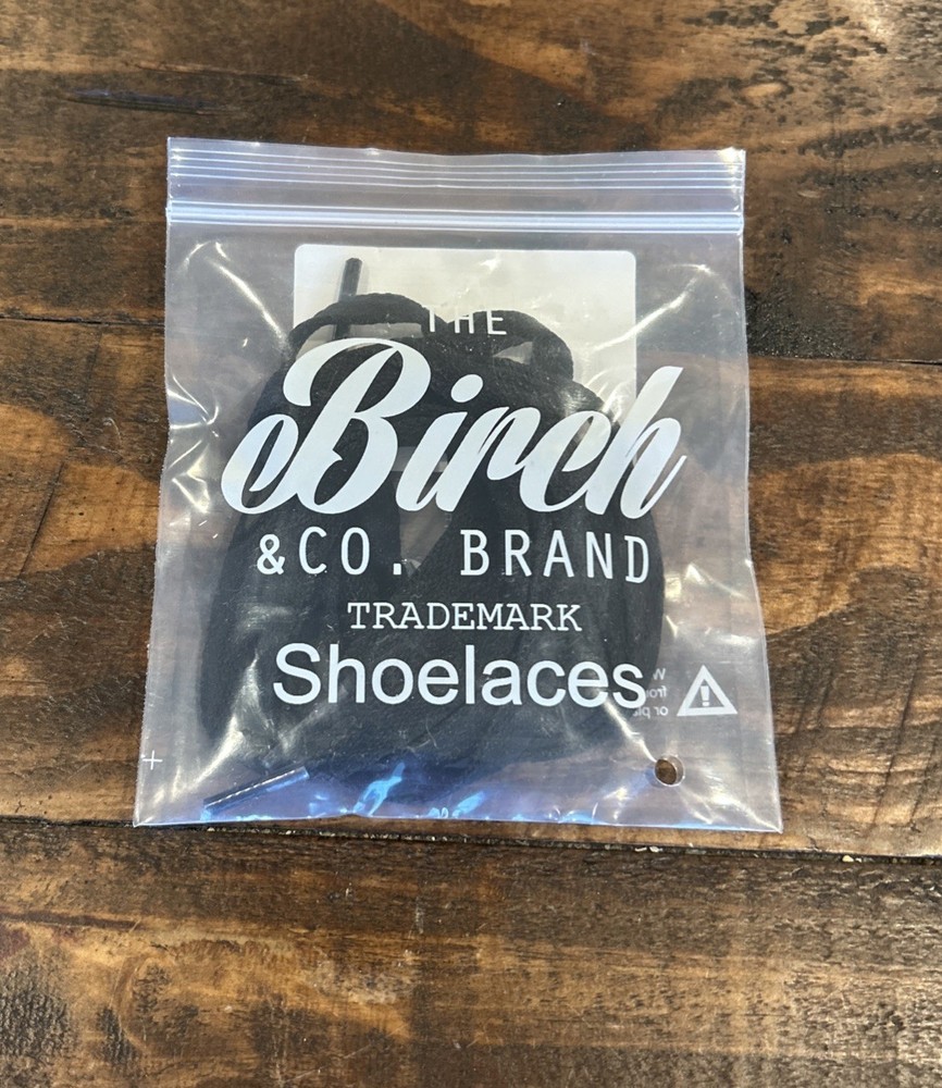 Birch Shoelaces Black Medium 37”