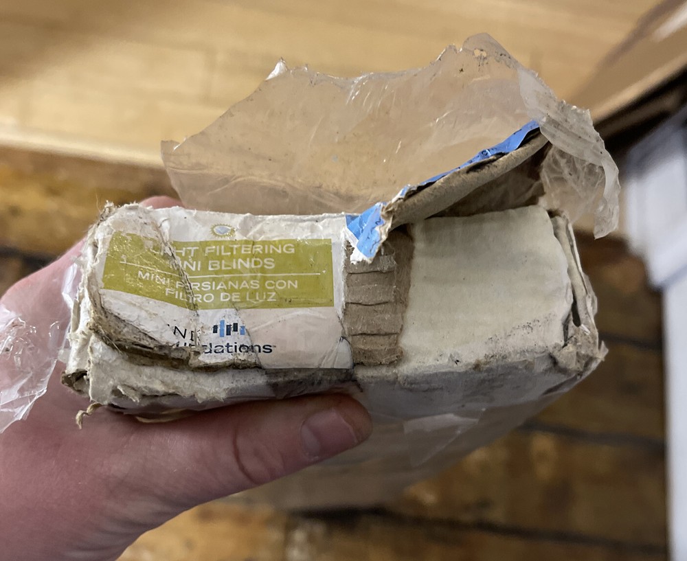 Fine Foundations Light Filtering Mini Blinds 35” x 64” WHITE NEW