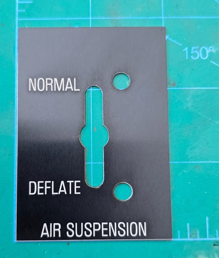 Kenworth Style Air Suspension Switch Plate