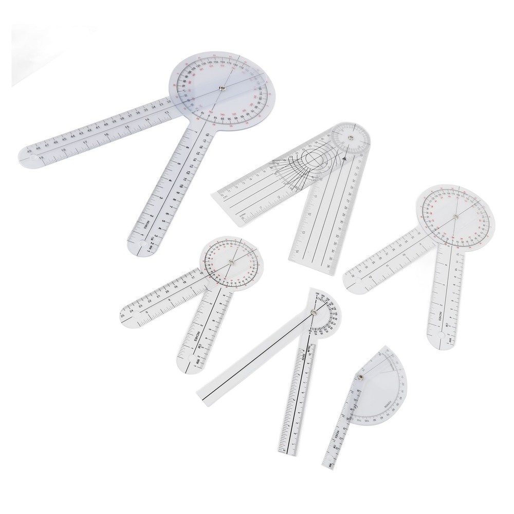 6Pcs Spinal Goniometer Joint Angle Protractor Ruler For Joint Recovery
