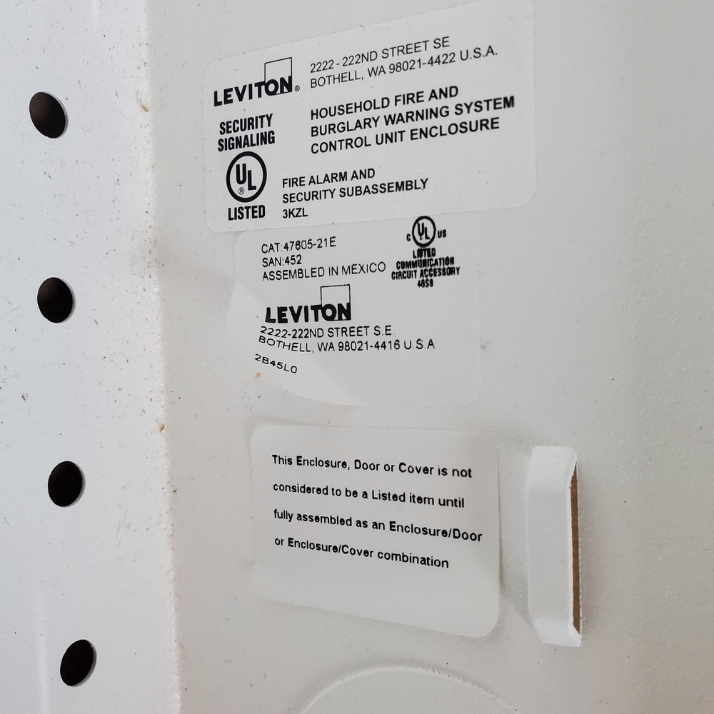 Leviton 452-47605-21E 21" Enclosure Only, White