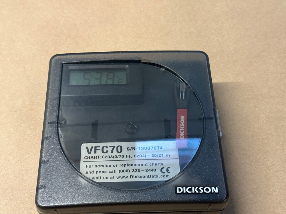 Dickson VFC70 Temperature Chart Recorder Battery Powered
