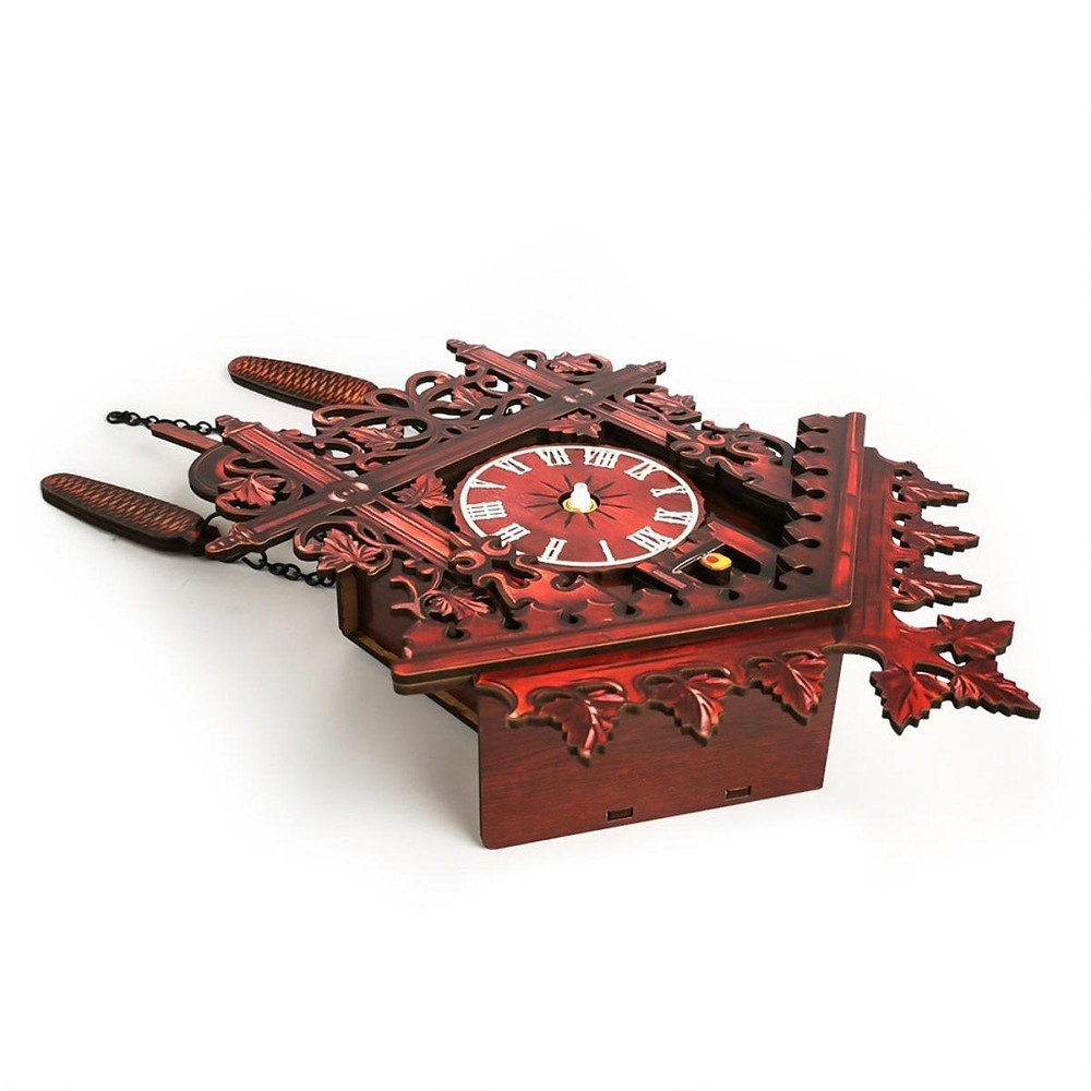 Traditional Wall Cuckoo Clock Multipurpose Handcrafted Mute Silent MDF