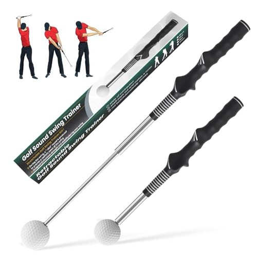 Retractable Golf Swing Training,Golf Training Aid,Golf Grip 1Pack Black