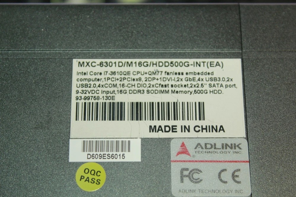 Genuine Adlink Technology MXC-6301D Expandable Fanless Embedded Computer