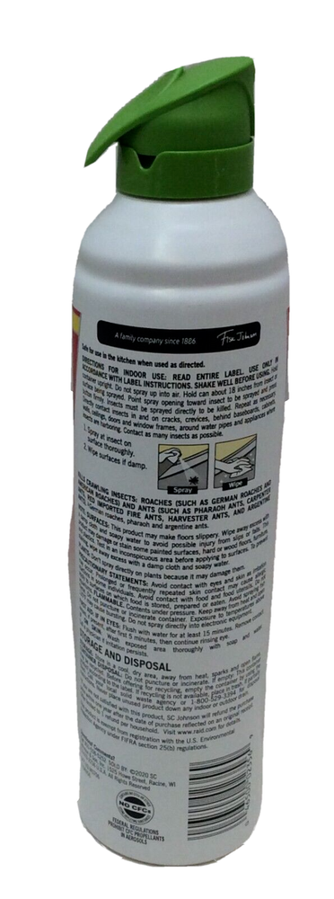 3 ~ Raid Essentials Organic Ant & Roach Killer Aerosol Spray Essential Oils 10oz