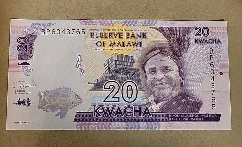 2019 Malawi 20 Kwacha Note