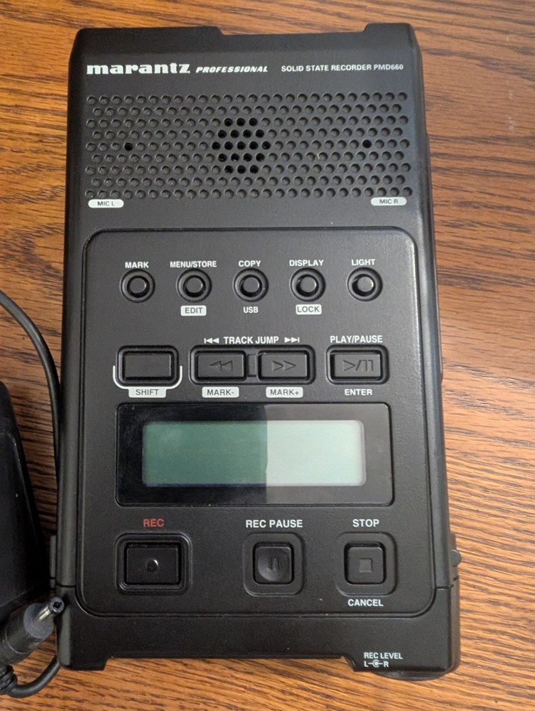 Marantz PMD660 Portable Solid State Audio Recorder w/ Memory Card TESTED