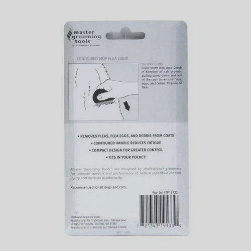 Master Grooming Tools Contoured Grip Flea Combs for Removing Fleas