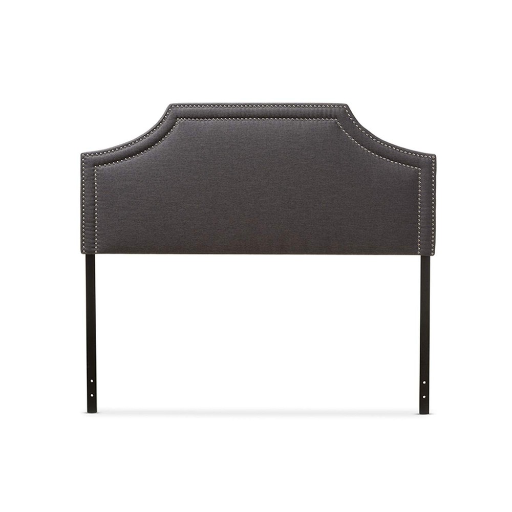 Avignon Upholstered King Headboard in Dark Gray