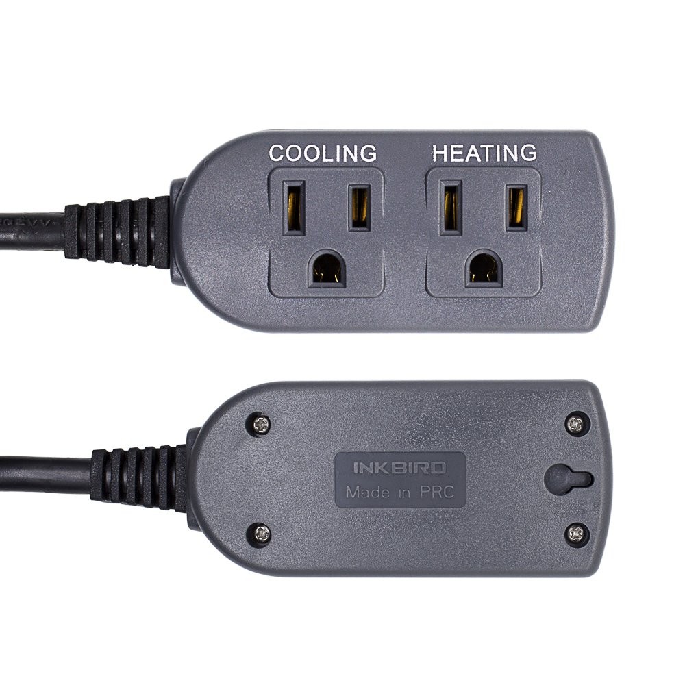 ITC-308 Digital Temperature Controller 2-Stage Outlet Thermostat Heating and ...