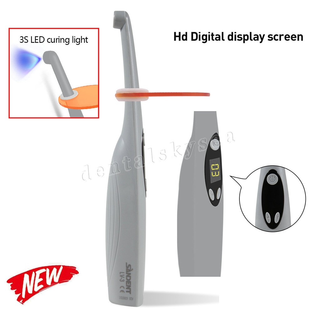 Dental LED Curing Light Cure Lamp Wireless Composite Resin 3 Second FDA
