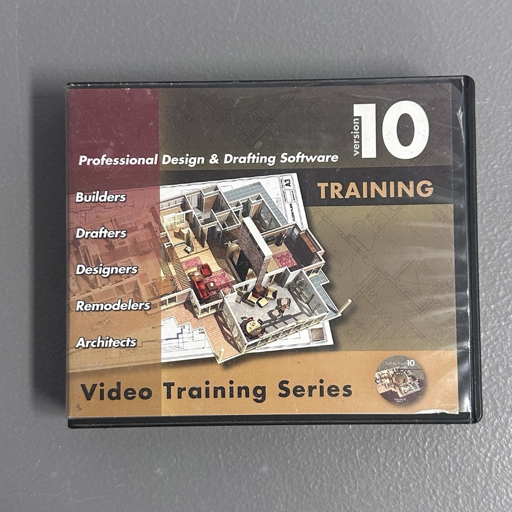 Chief Architect 10 Professional Design Drafting Software Training CD ROM SET