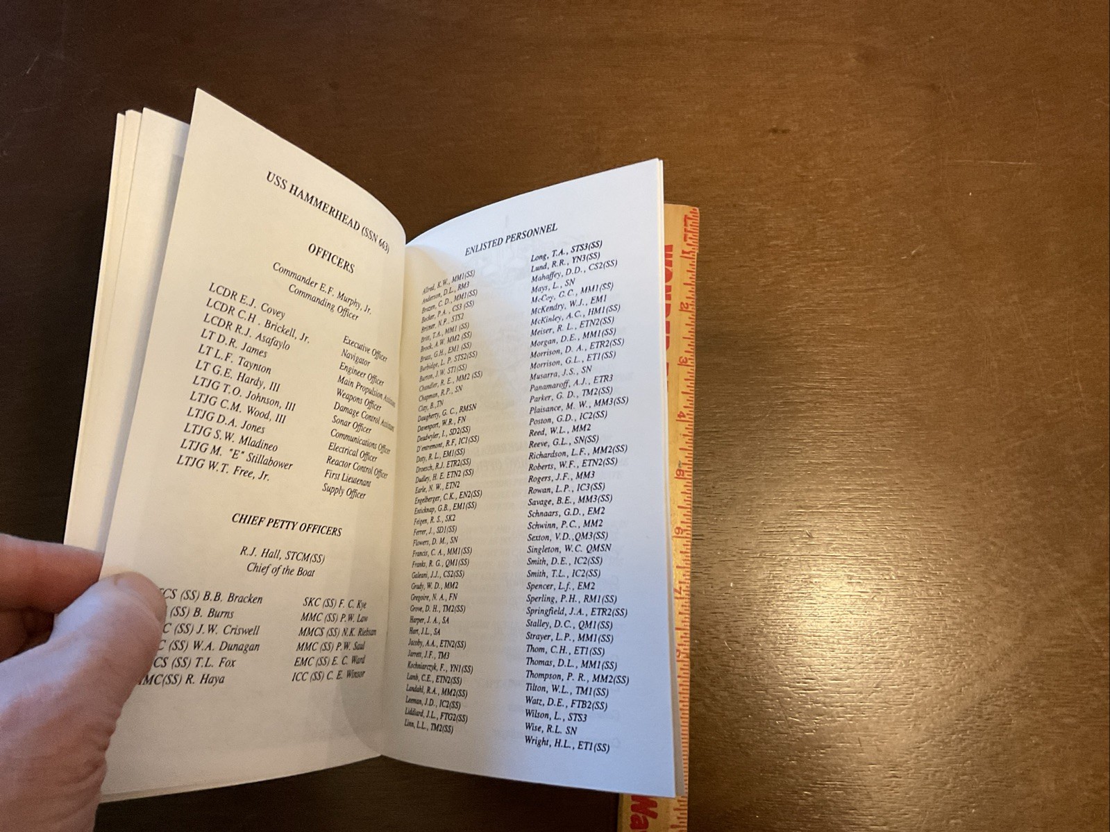 Inactivation Ceremony USS HAMMERHEAD SSN 663 Handout Pamphlet Vintage