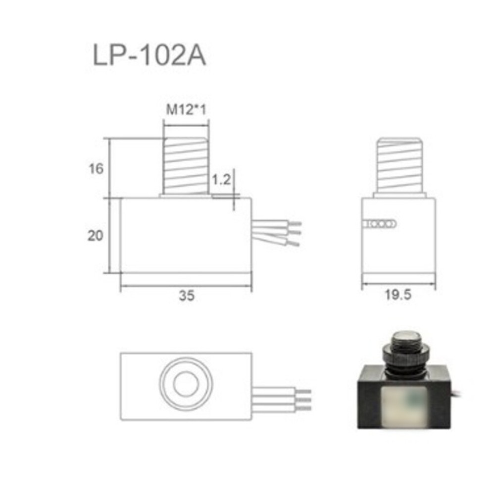 Light Control Switch Sensor 2pcs Automatic Controller 120VAC for Aisle Lighting