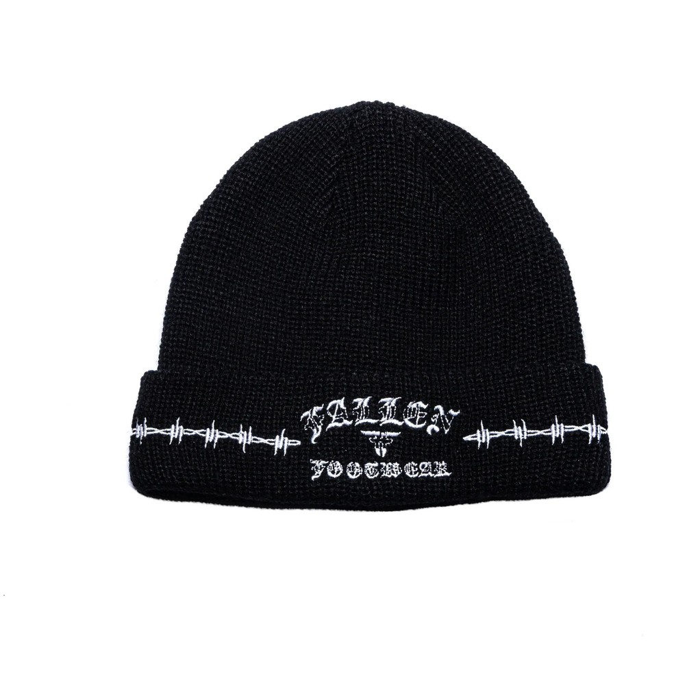 Barbed Wire Beanie - Black / White