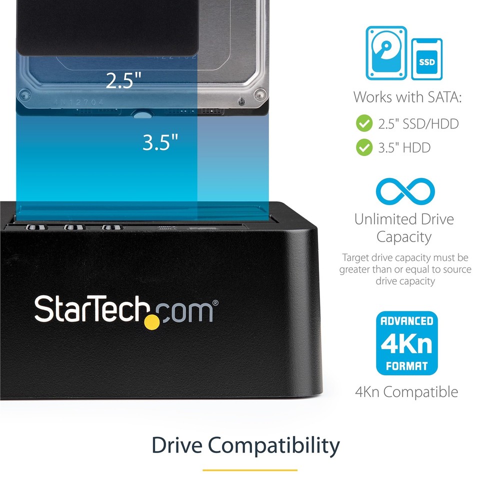 StarTech eSATA / USB 3.0 Hard Drive Duplicator Dock with SATA 6Gbps